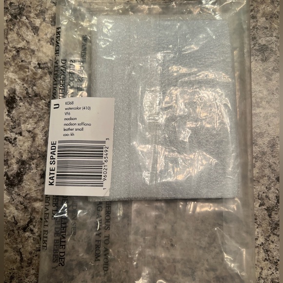 kate spade ♠️ - Madison Small Slim Card Holder “Watercolor Blue” - Picture 3 of 6